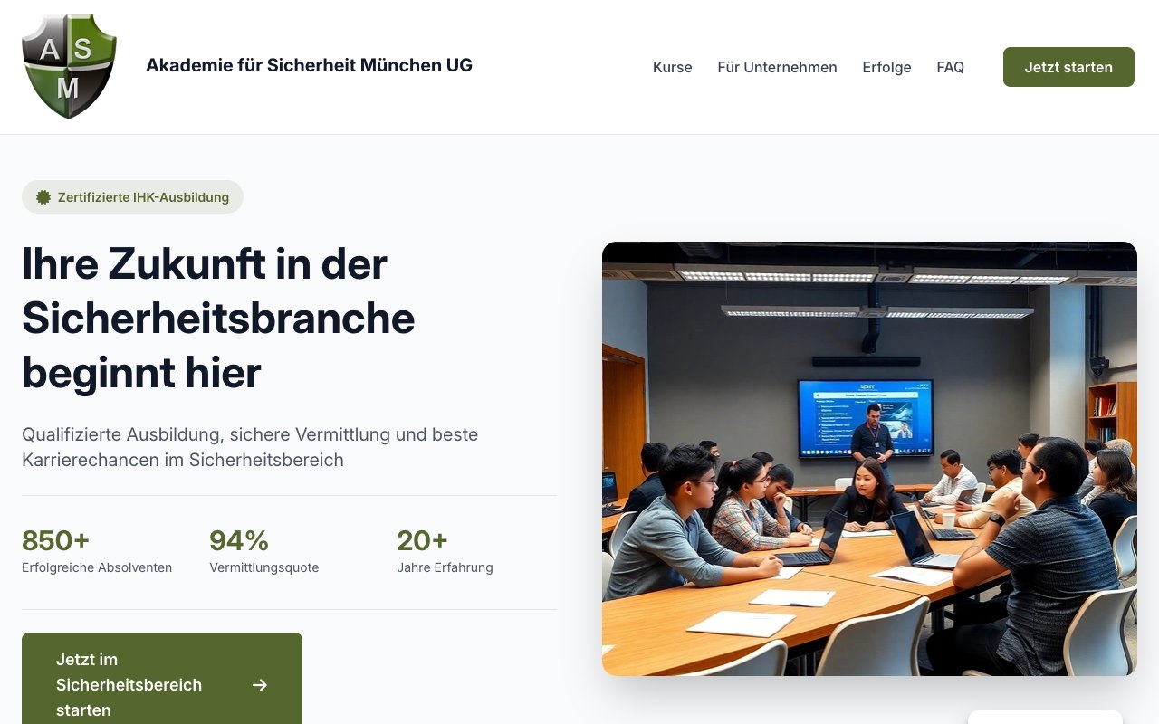 Website-Referenz akademie-fuer-sicherheit.com