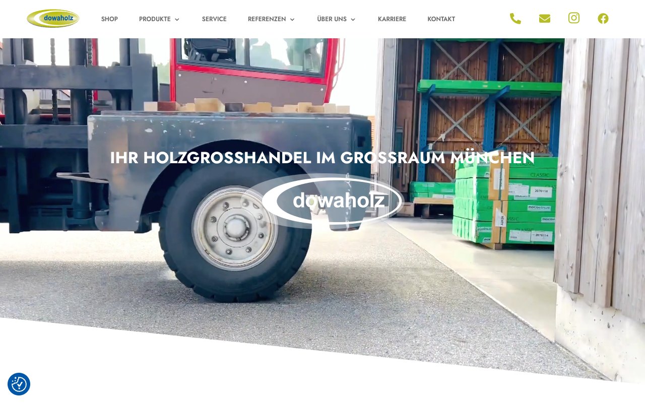 Website-Referenz dowaholz.de
