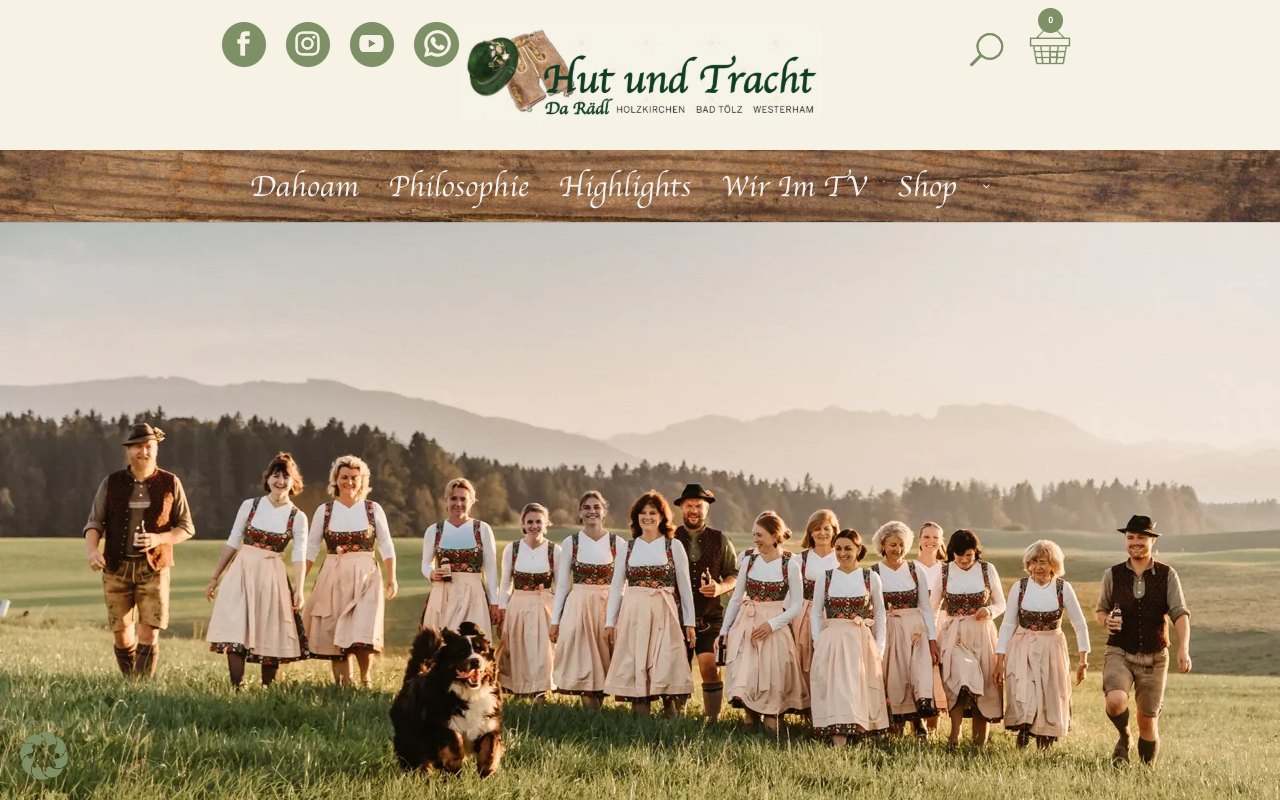 Website-Referenz hut-und-tracht.de