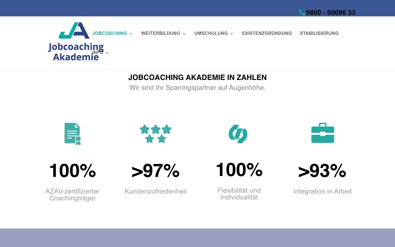 Website-Referenz jobcoaching-akademie.de